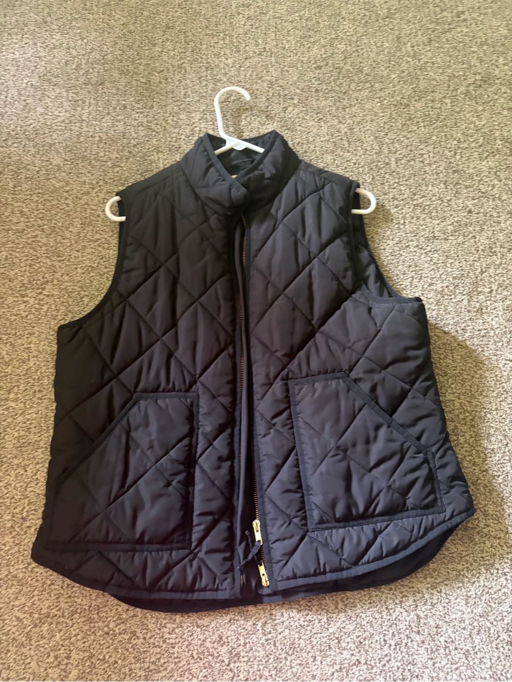 J. Crew Factory Black Quilted Puffer Vest